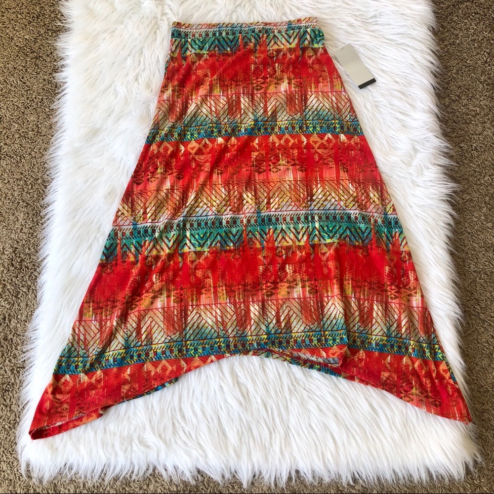Jonathan Martin red shark bite maxi skirt, medium